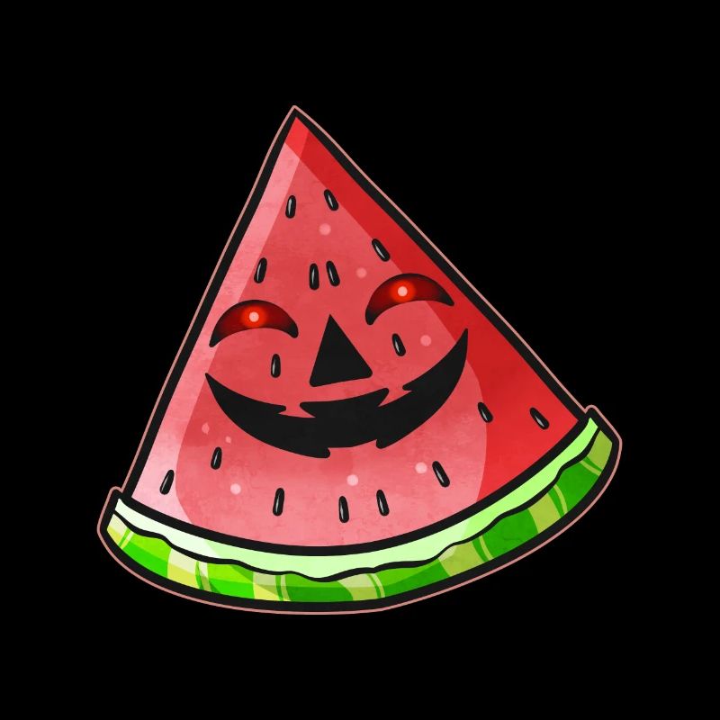 Visage maléfique de Jack O Lantern dans Watermelon Halloween