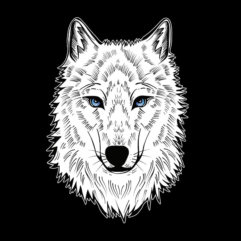 Polarwolf Wolf Blaue Augen
