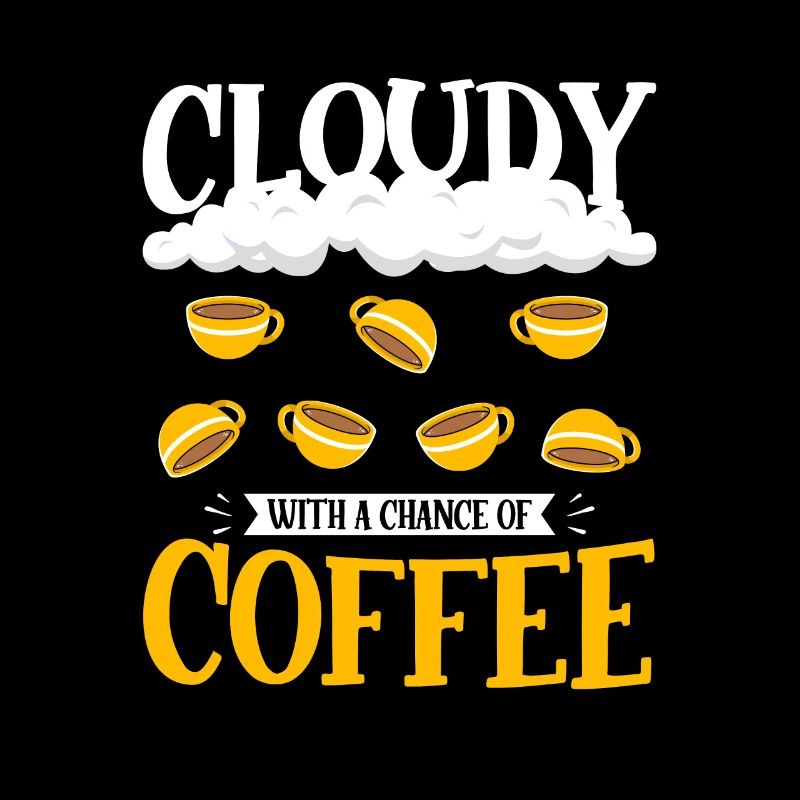 Nuageux avec une chance pour la conception de café