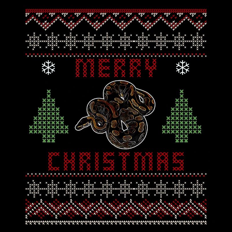 Ball Python Schlange Besitzer Weihnachten Pullover
