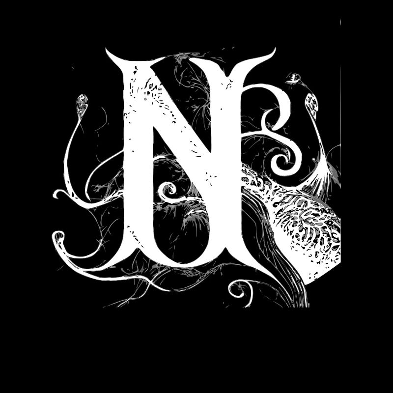 Buchstabe N Monogramm Handgezeichnete Typografie G