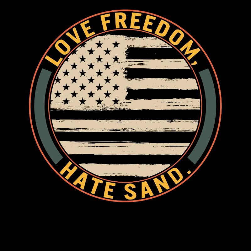 Chemise de colis de soins déployée, Love Freedom Hate