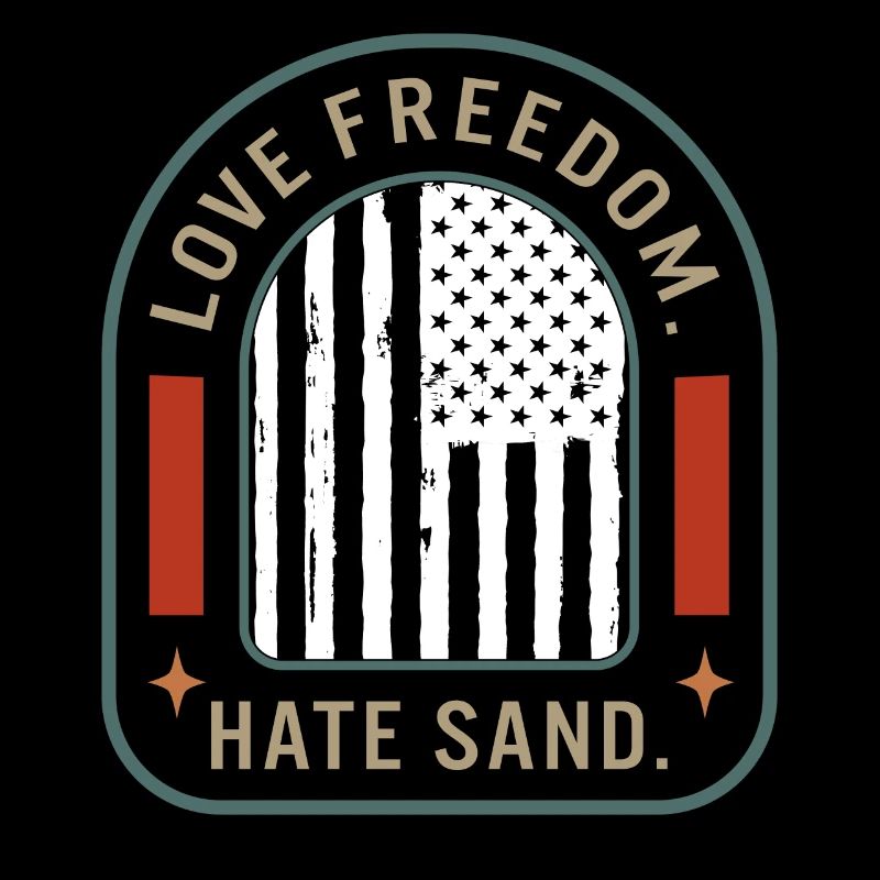 Chemise de colis de soins déployée, Love Freedom Hate