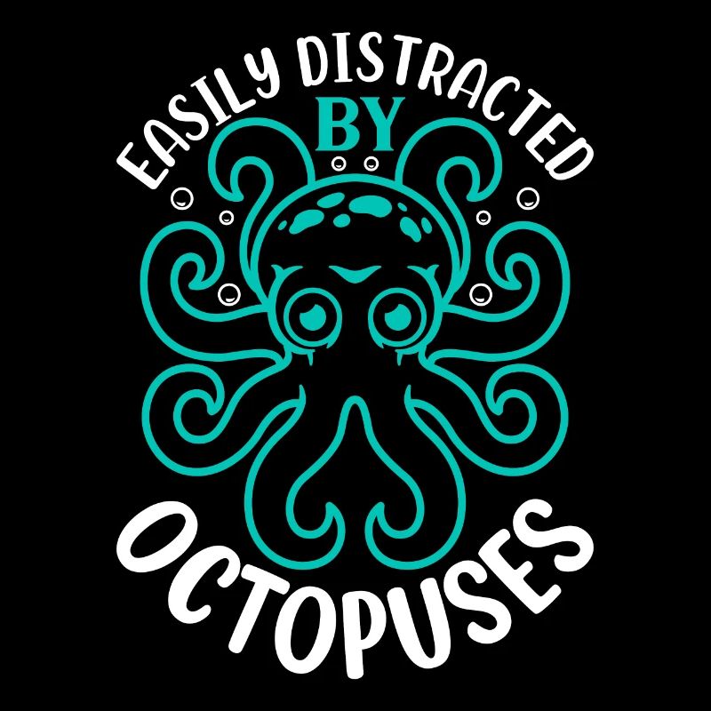 Céphalopode Kraken Octopus - facilement distrait par O