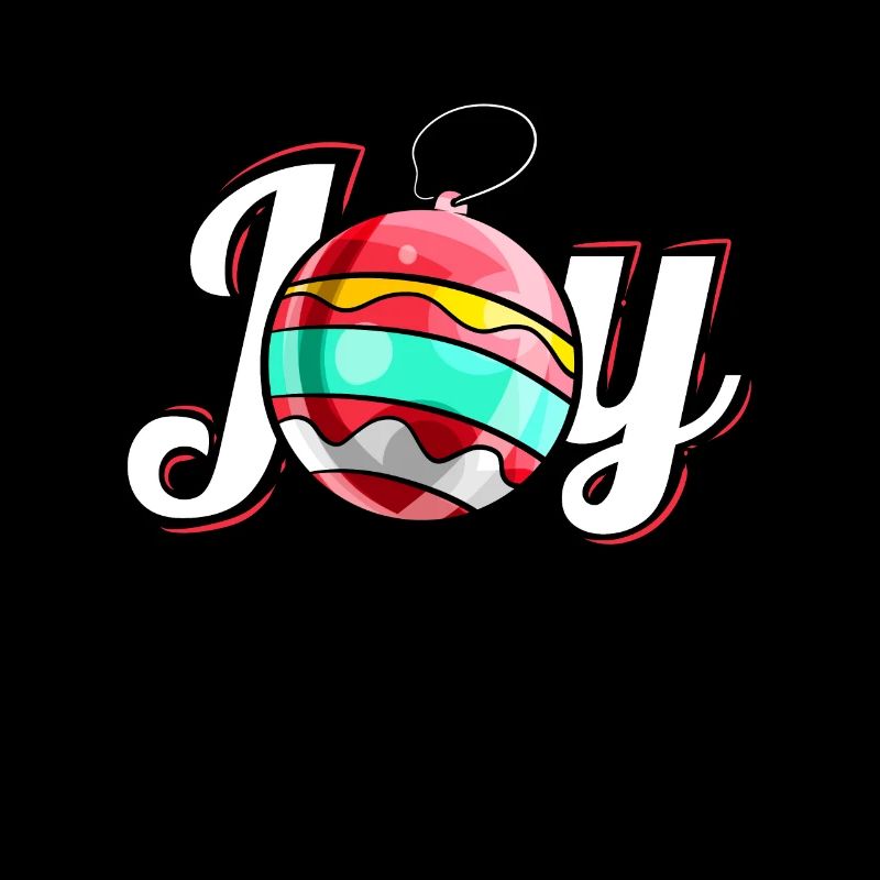 Logo de joie de boule de Noël pour Noël