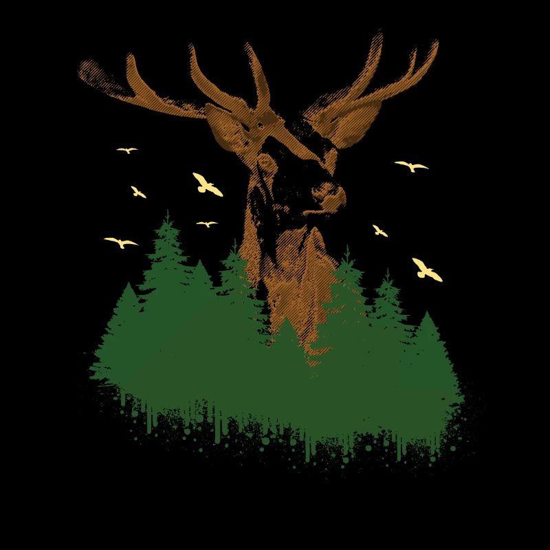 WALD MIT HIRSCH SPRAY