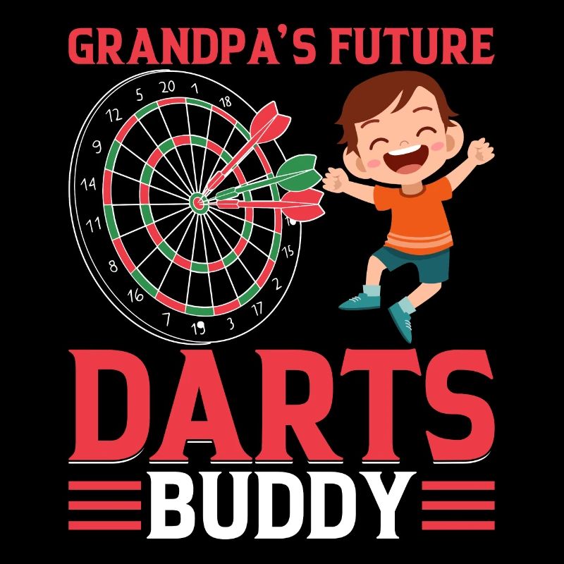 Grandpa's Future Darts Buddy - Darts Player Boy Da