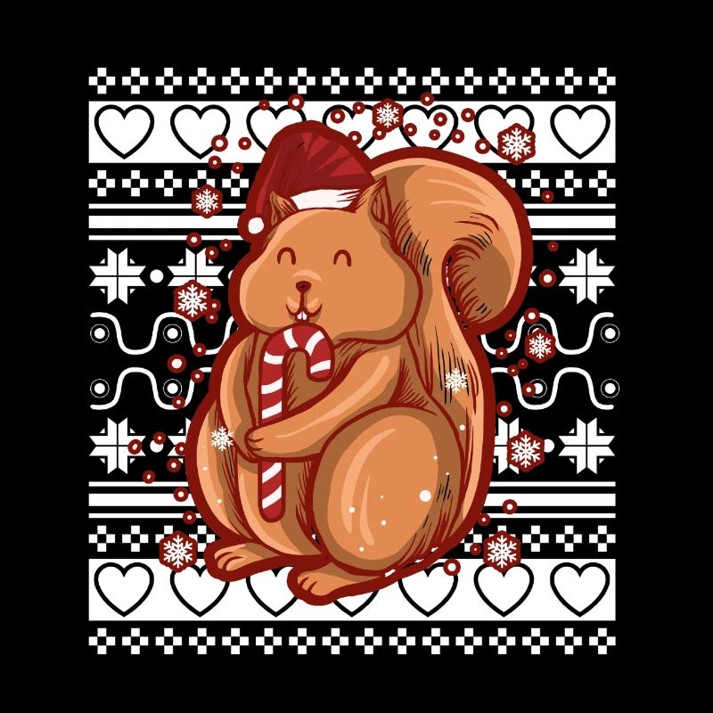 Pull de Noël moche Écureuil de Noël