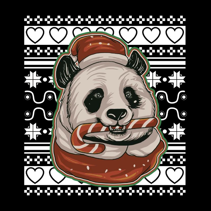 Pull de Noël moche Tshirt Weihnachten Panda
