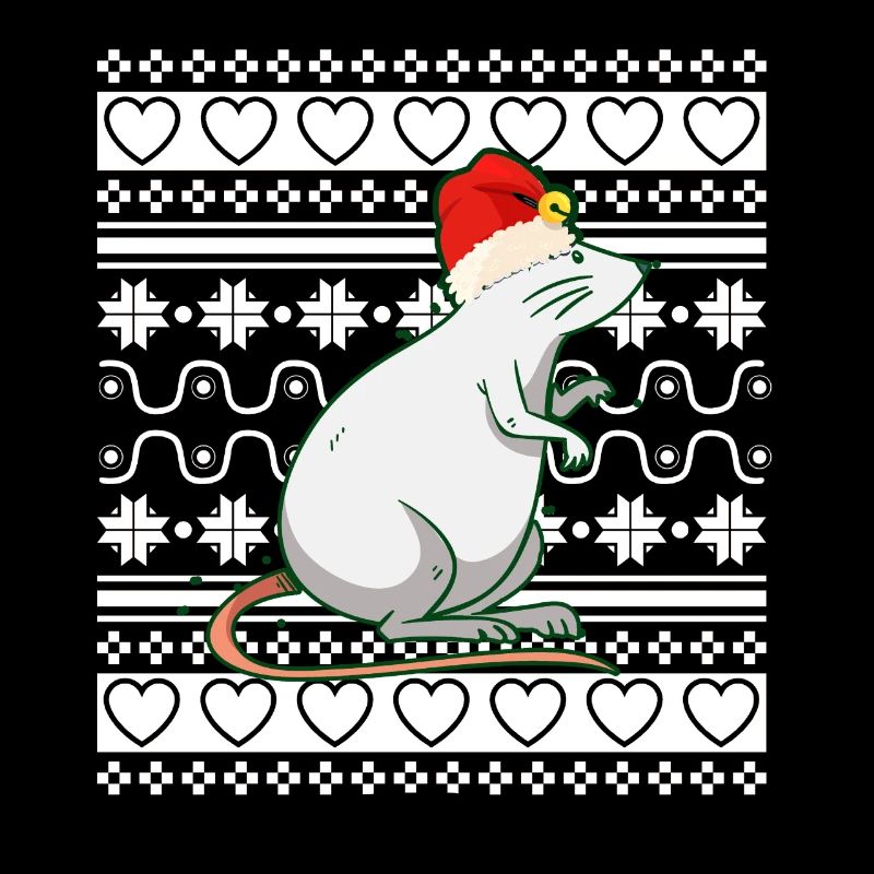 Moche pull de Noël Tshirt Souris de Noël