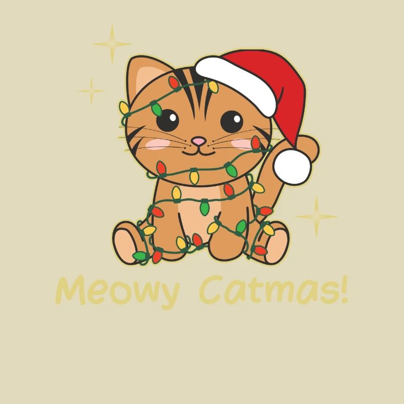chat animaux de noël mignon chat miaou catmas