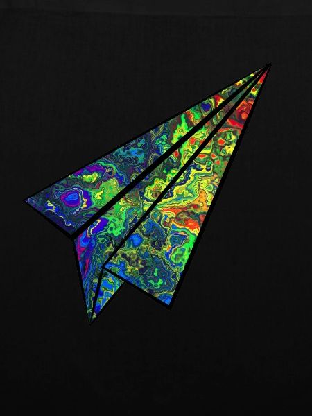 Papierflieger bunt