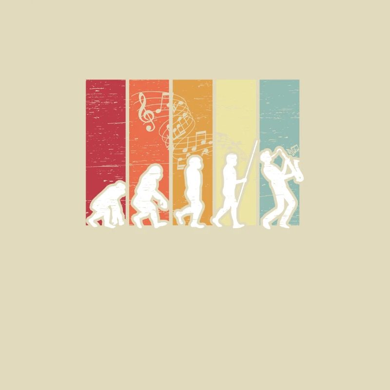 Human Evolution Saxophon-jazz-musiker
