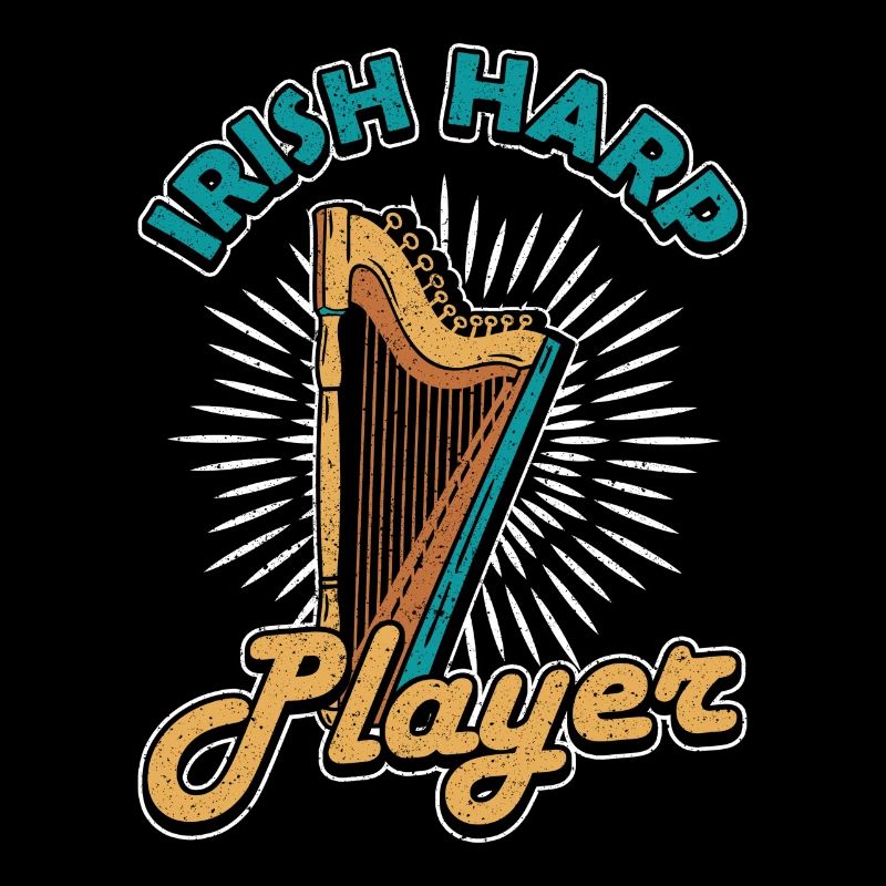 Irish Harp Player Harfe