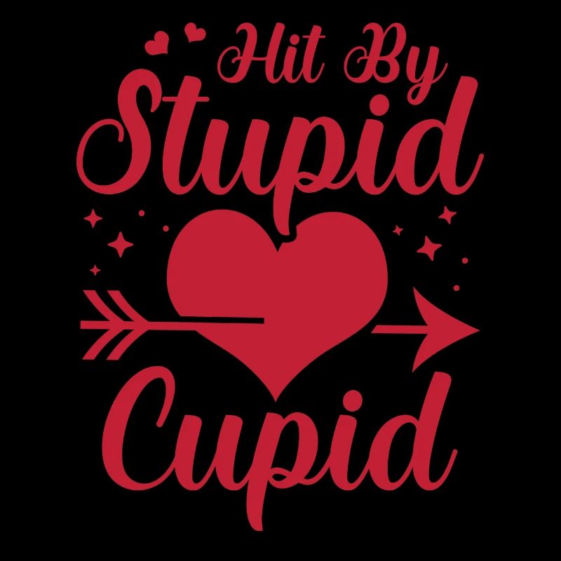Frappé par une stupide flèche de Cupidon Humour de la Saint-Valentin