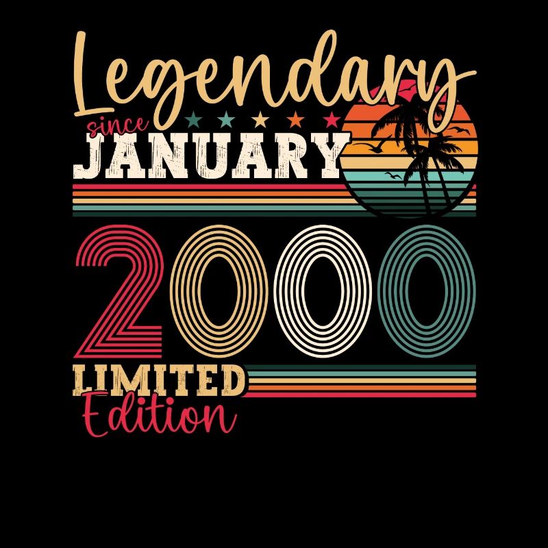23rd birthday vintage 2000 January gift man