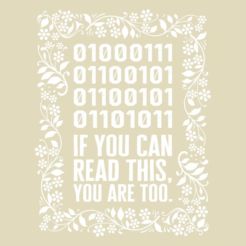 Programmierer Shirt, 01000111 Computer Binärcode