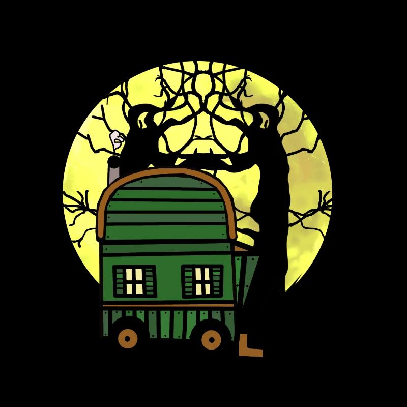 Construction trailer full moon nature nature lover tree