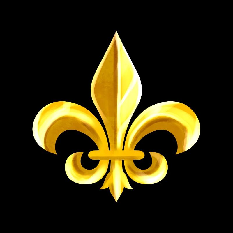 Brillant doré fleur de lis
