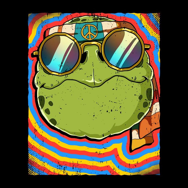 Hippie Turtle Psychedelic Trippy