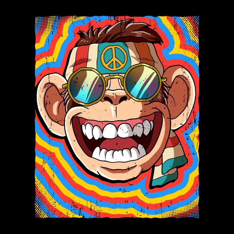 Hippie Affe Psychedelisch Trippy