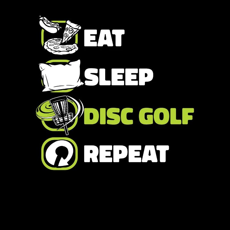 Eat Sleep Disc Golf Repeat Basket Disc Disc