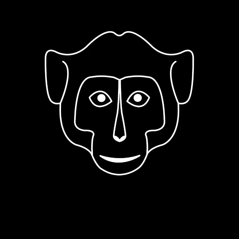 Dessin de visage de singe