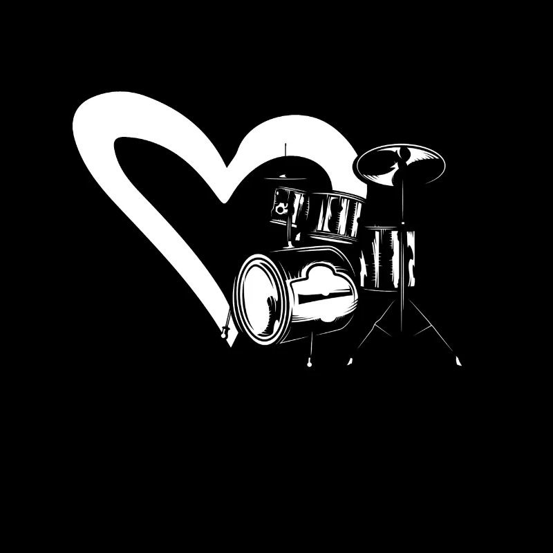 Heart Drum Drumming Set Drum Player Instrument Dru