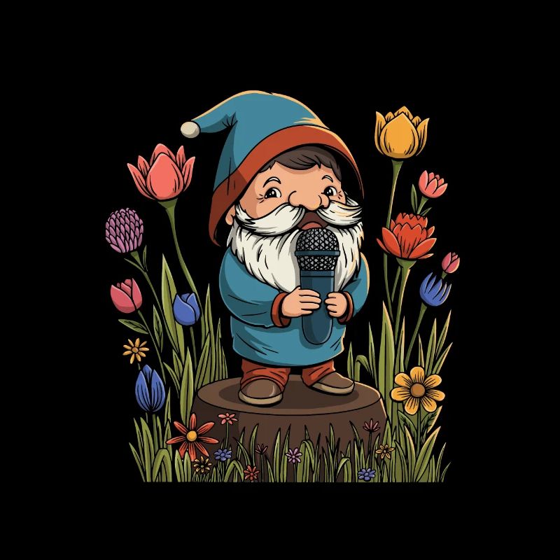 Conception de nain de jardin chantant pour un