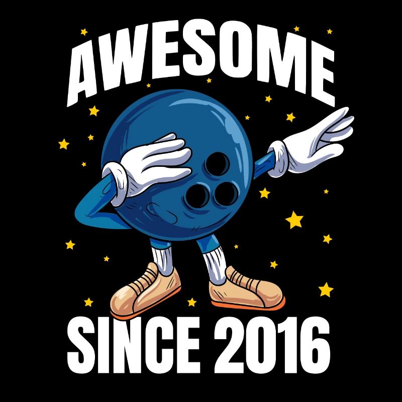 Awesome Since 2016 - 7th Bowling Birthday