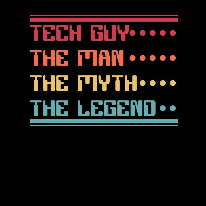 Tech Guy Man Mythe Légende Opérations informatiques Administrateur