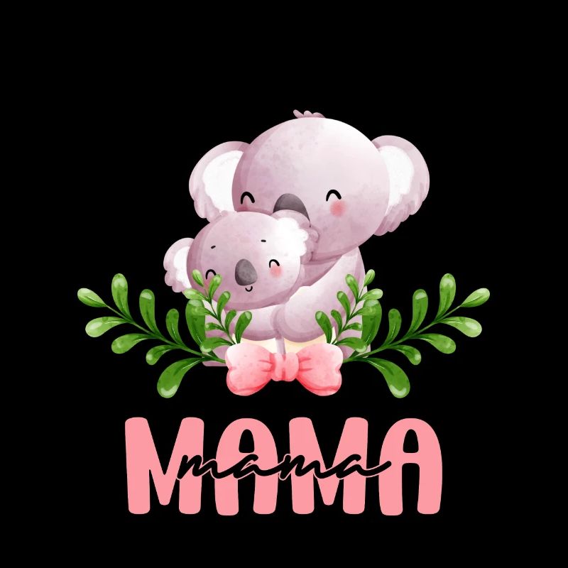 Mama Koala Mutter Kind Blumen Mutterliebe