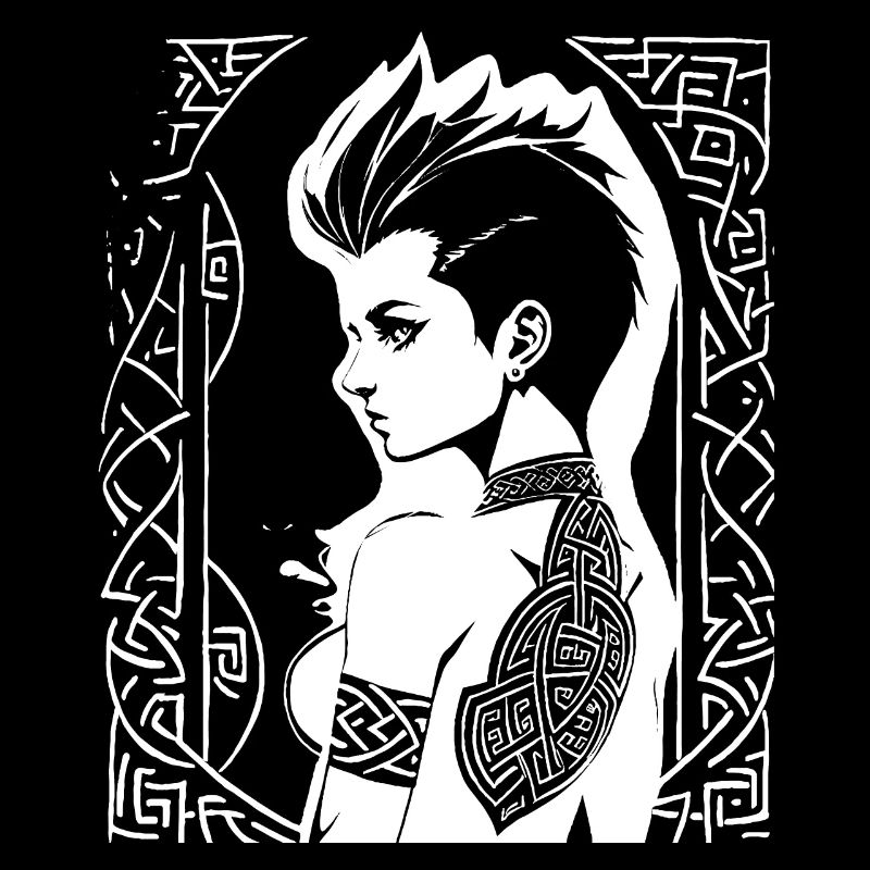 Fantasy Post Punk Celtic Tribal Batcave Mohawk Gi