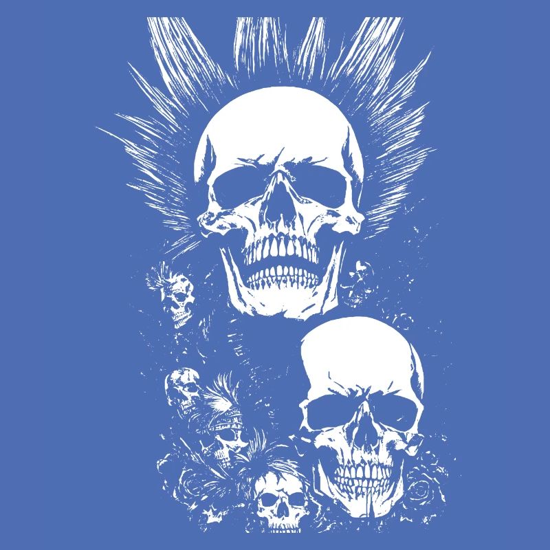 Anarchy Fan Skull avec Mohawk Crazy Antisocial Pu