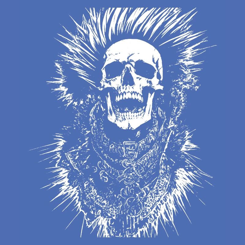 Anarchy Fan Skull avec Mohawk Crazy Antisocial Pu