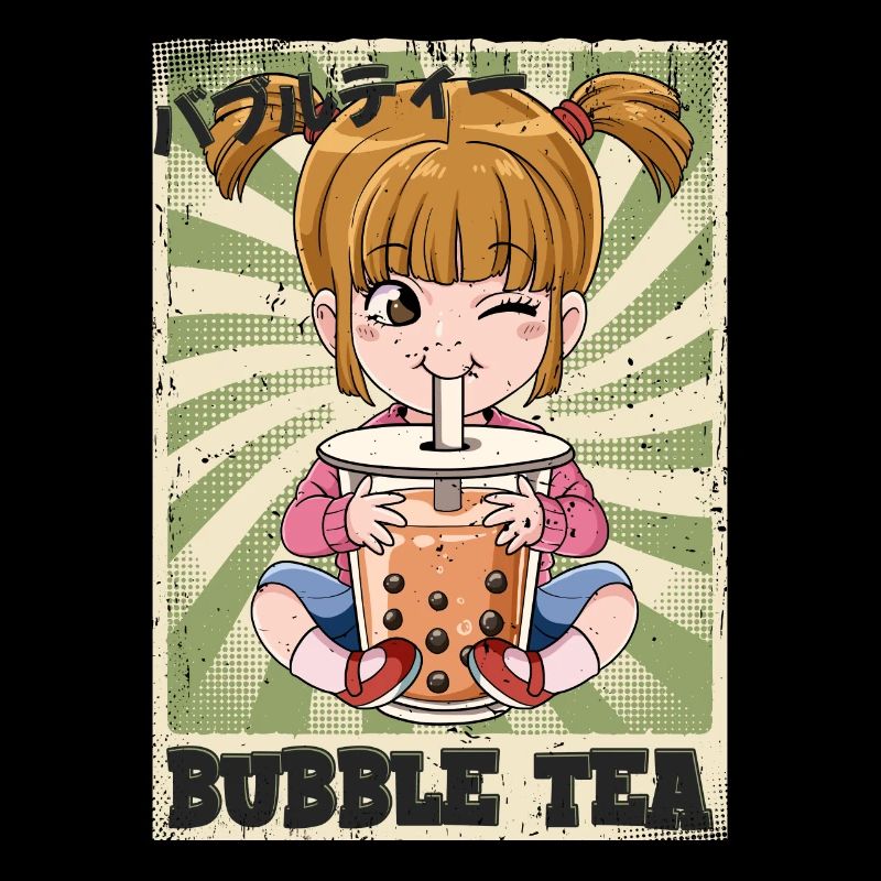 Boba Tea Mädchen Bubble Tea