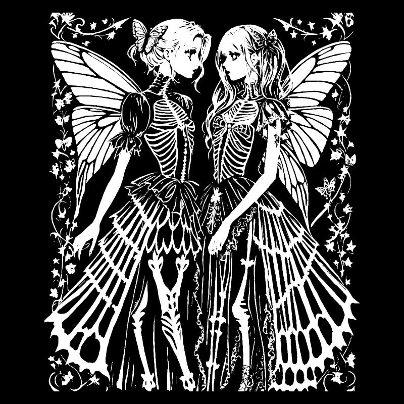 Fairycore Esthétique Squelette Fée Goth Grunge G