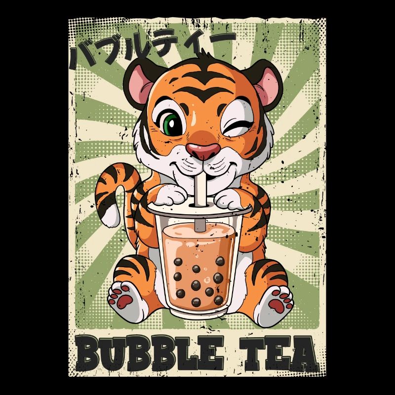 Boba Tea Tiger Bubble Tea