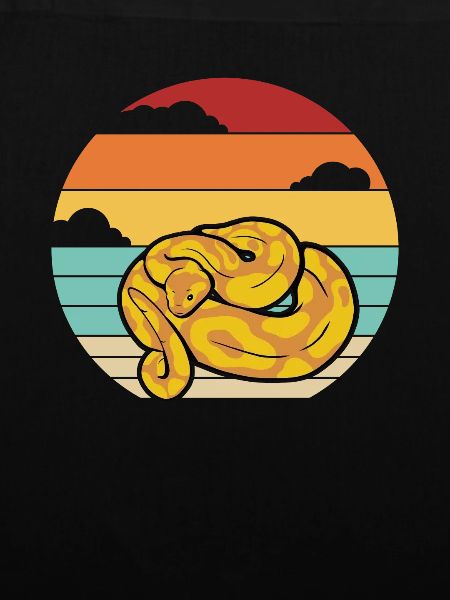 Retro Schlange Schuppenkriechtiere Python Banana