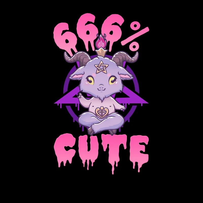 666% Cute Satanic Chibi Anime Kawaii Baphomet