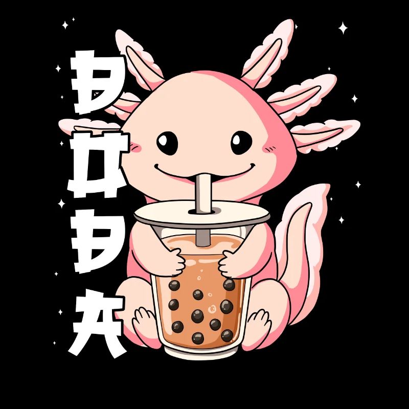 Boba Tea Axolotl Bubble Tea