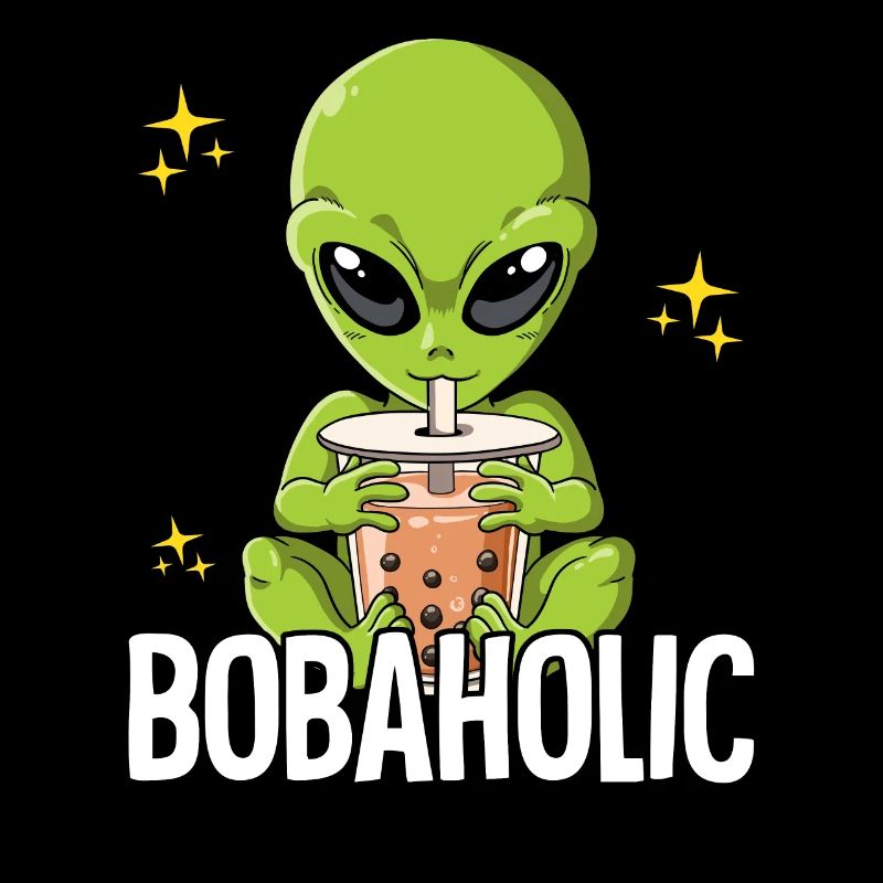 Bubble Tea Alien Boba Tea Bobaholic