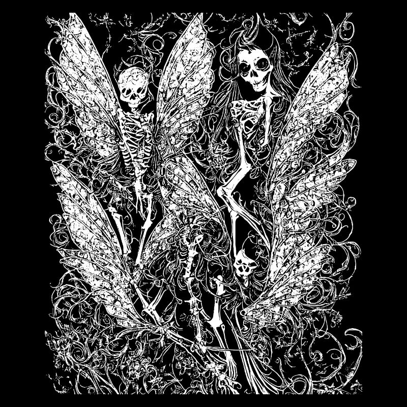 Fairycore Esthétique Squelette Fée Goth Grunge G
