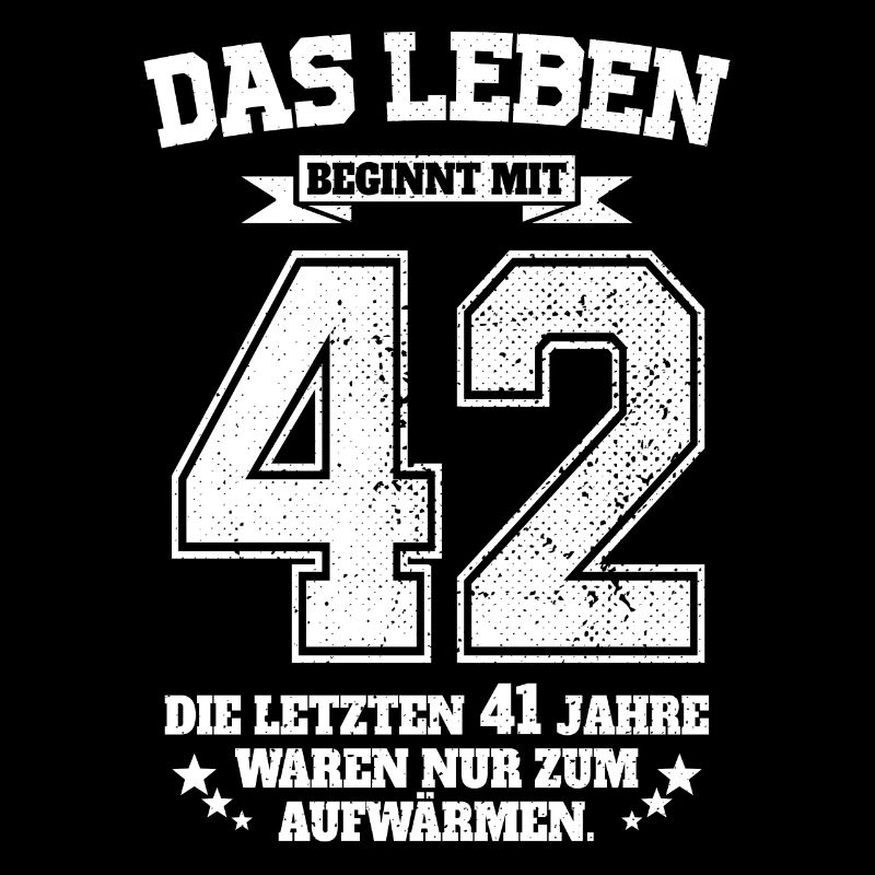 42. Geburtstag Geschenk Das Leben Beginnt Mit 42