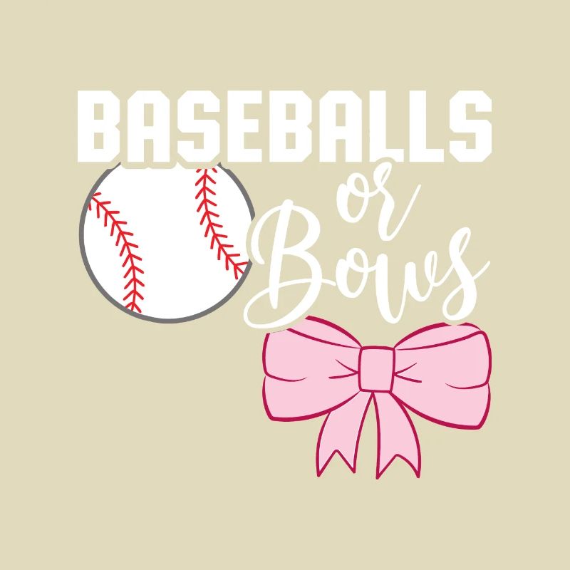 Niedliche Basebälle oder Schleifen Enthüllung des Geschlechts - Team Boy