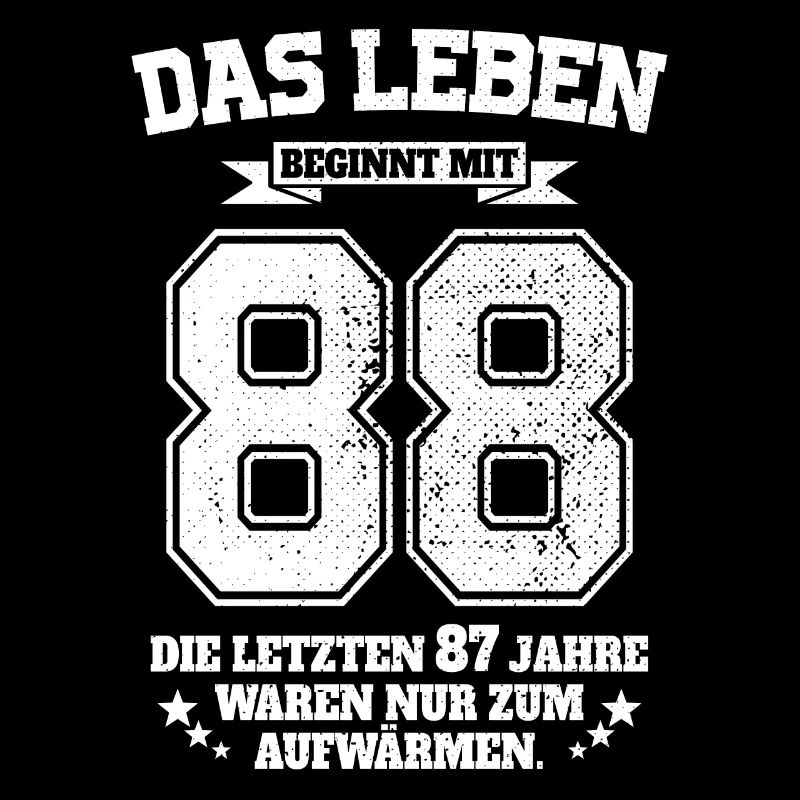 88. Geburtstag Geschenk Das Leben Beginnt Mit 88