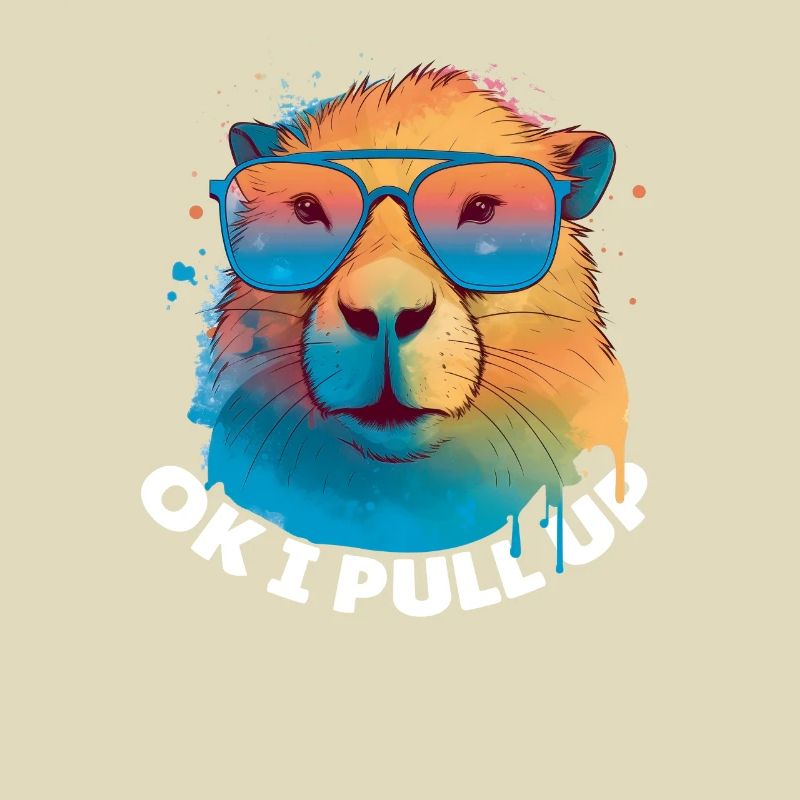 Capybara cute animals for children Ok i pull up