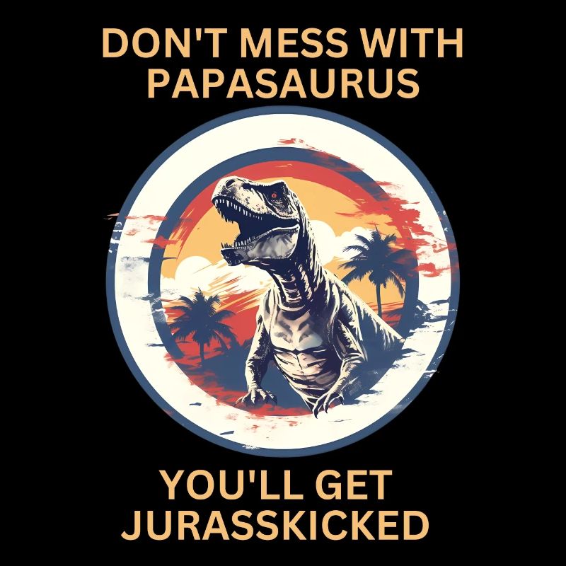 Witziges Papa Papasaurus Dino Dinosaurier Geschenk
