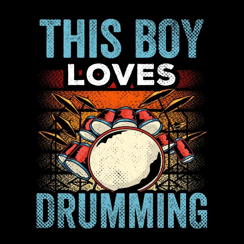 This boy loves drumming drums