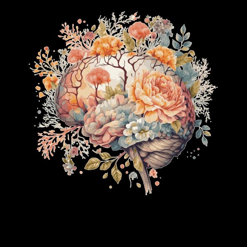 Brain Neuroscience Neurologist Spring Flower Menta